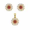 Ruby Sunburst Adornment Set